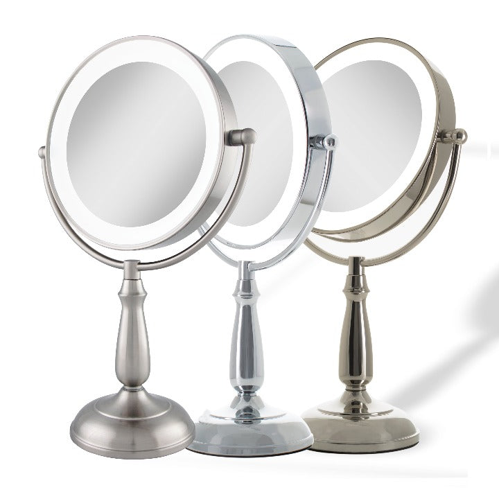 Lighted Makeup Mirror with Magnification & Touch Base
