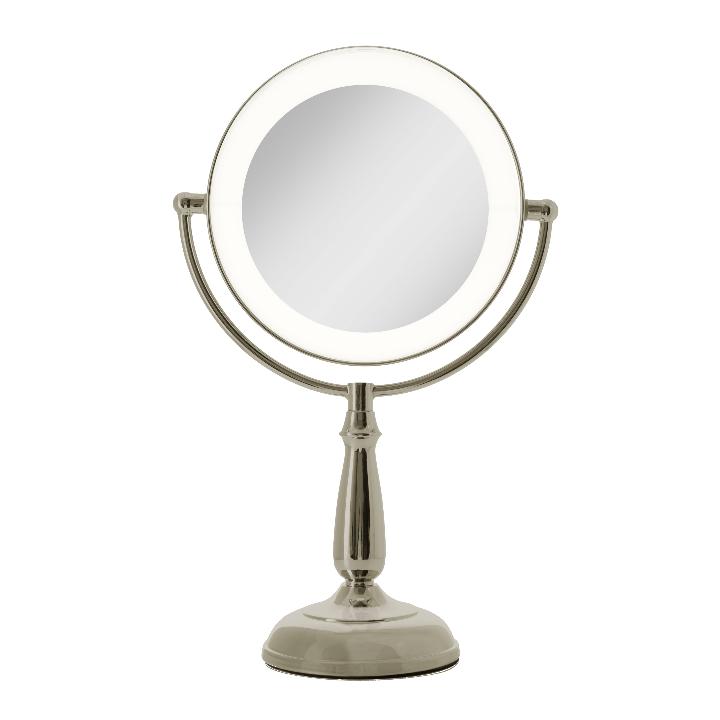 Lighted Makeup Mirror with Magnification & Touch Base