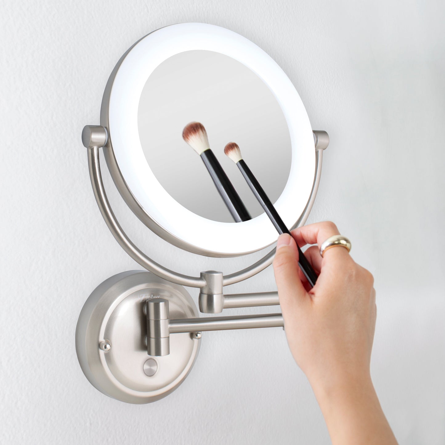 Lexington Lighted Wall Mounted Makeup Mirror with Magnification