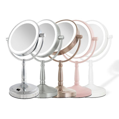 Lighted Makeup Mirror with Magnification & Cordless
