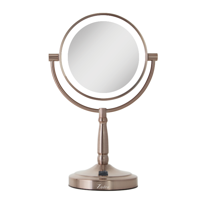 Lighted Makeup Mirror with Magnification & Cordless