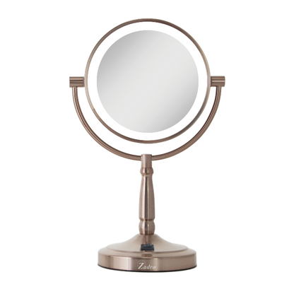 Lighted Makeup Mirror with Magnification & Cordless