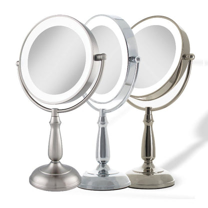 Lighted Makeup Mirror with Magnification & Touch Base