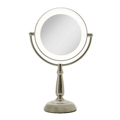 Lighted Makeup Mirror with Magnification & Touch Base