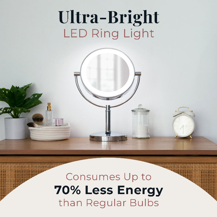 Laguna Lighted Makeup Mirror with Magnification