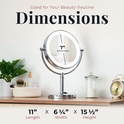 Laguna Lighted Makeup Mirror with Magnification