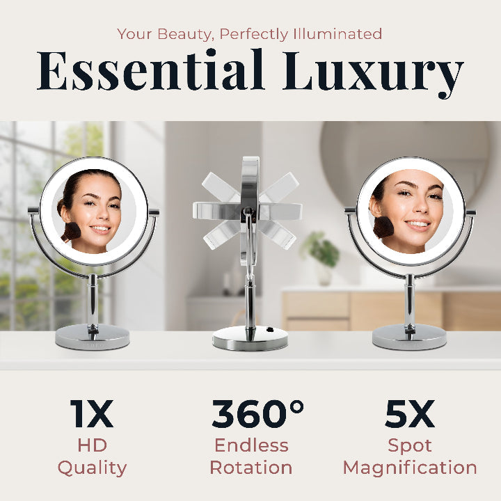 Laguna Lighted Makeup Mirror with Magnification