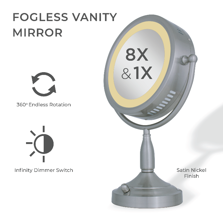 Lighted Makeup Mirror with Magnification