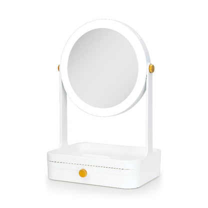 Back-to-School LED Lighted Makeup Mirror w/ Tray & Drawer