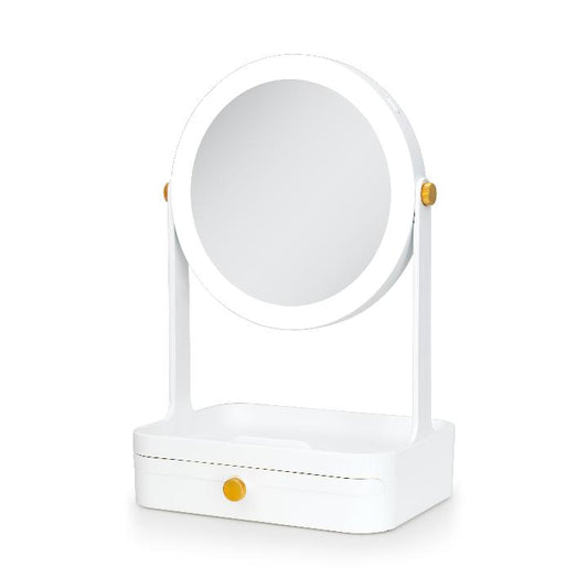 Back-to-School LED Lighted Makeup Mirror w/ Tray & Drawer